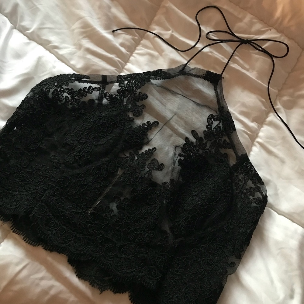 Black lace two piece set - Picture 3 of 5